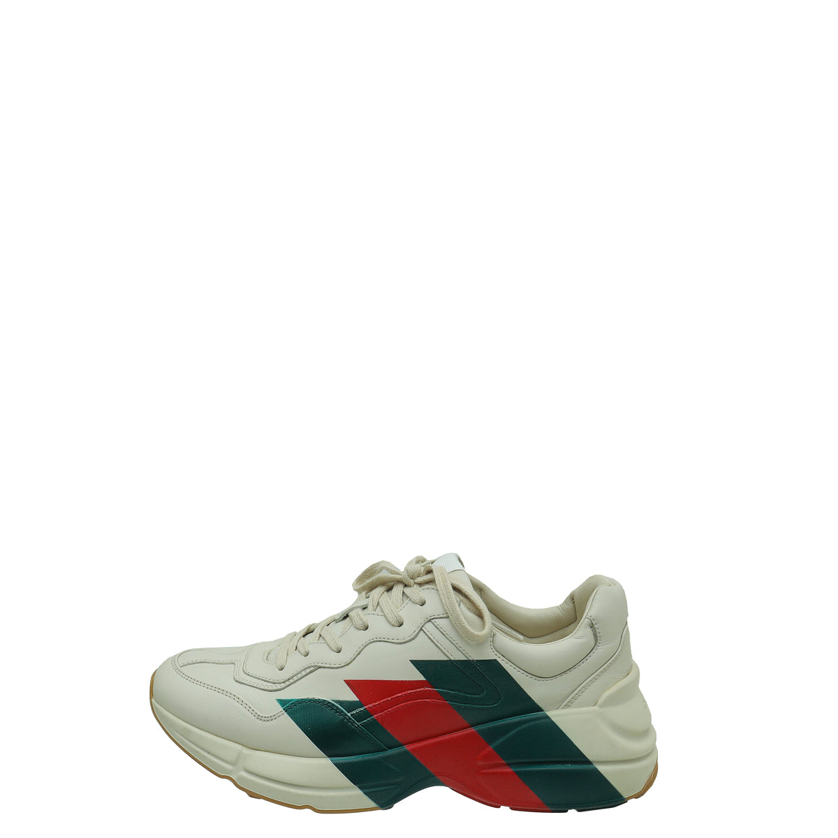 Gucci Cream White Rhyton Web Print Sneaker 7