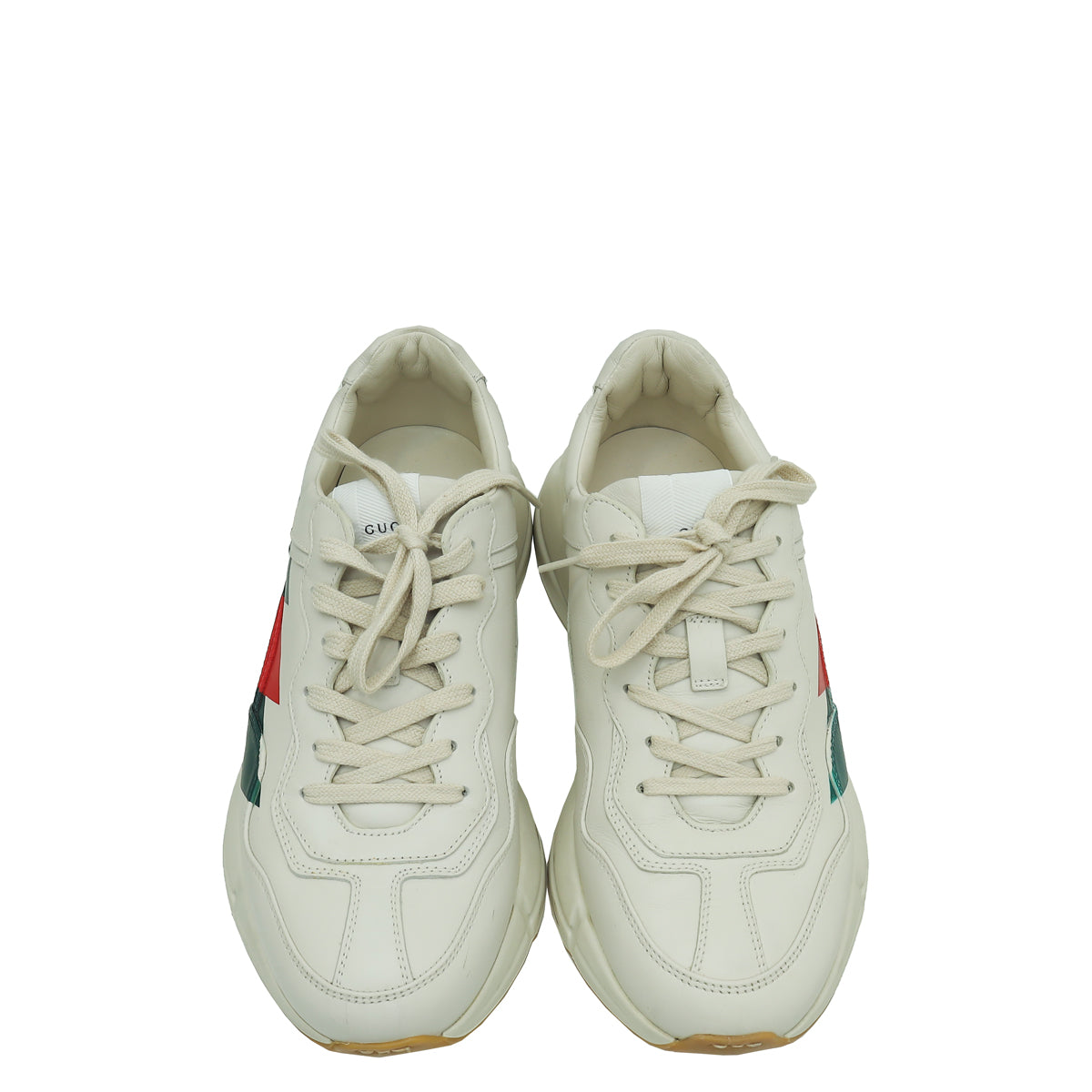 Gucci Cream White Rhyton Web Print Sneaker 7