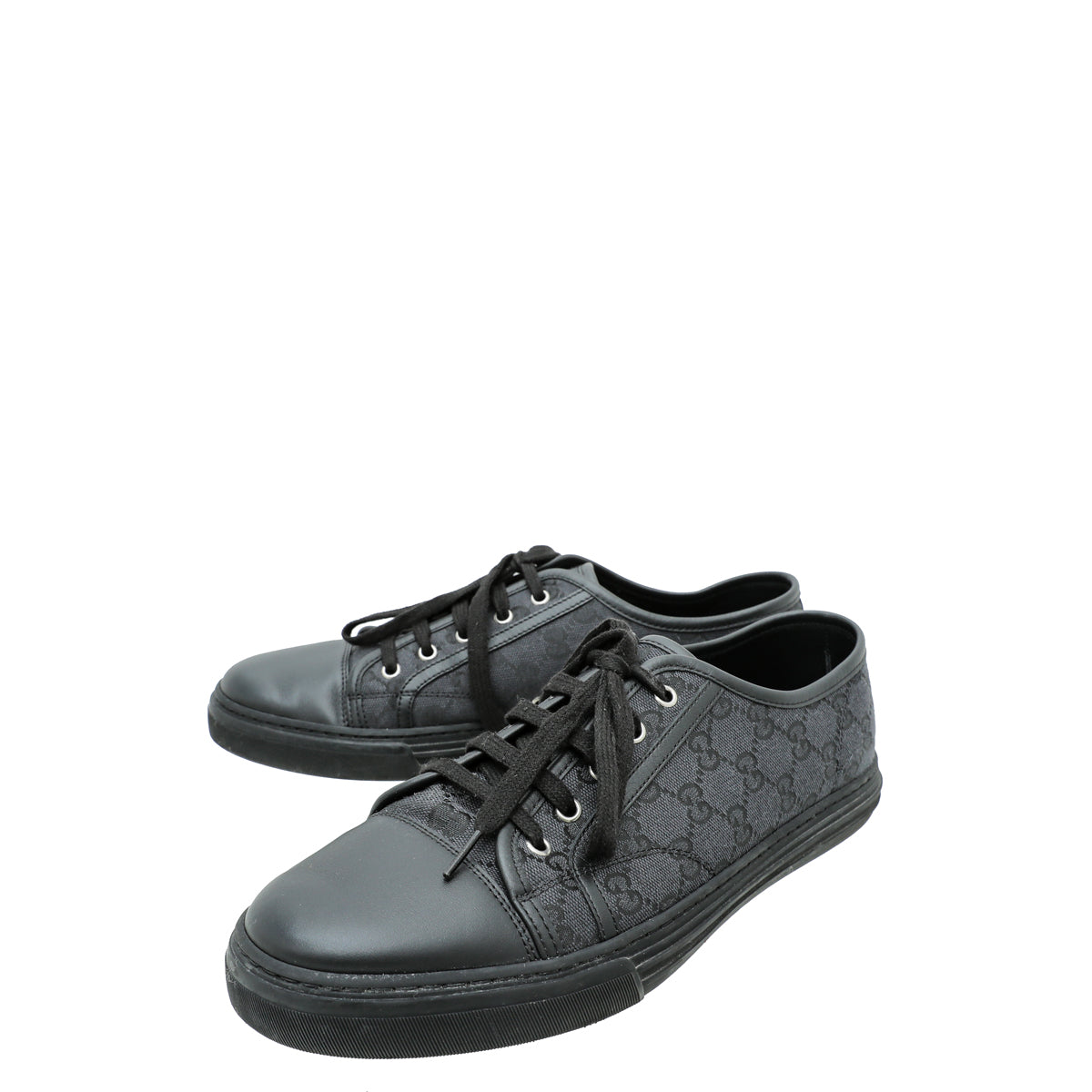 Gucci Black GG Low Top Sneakers 10