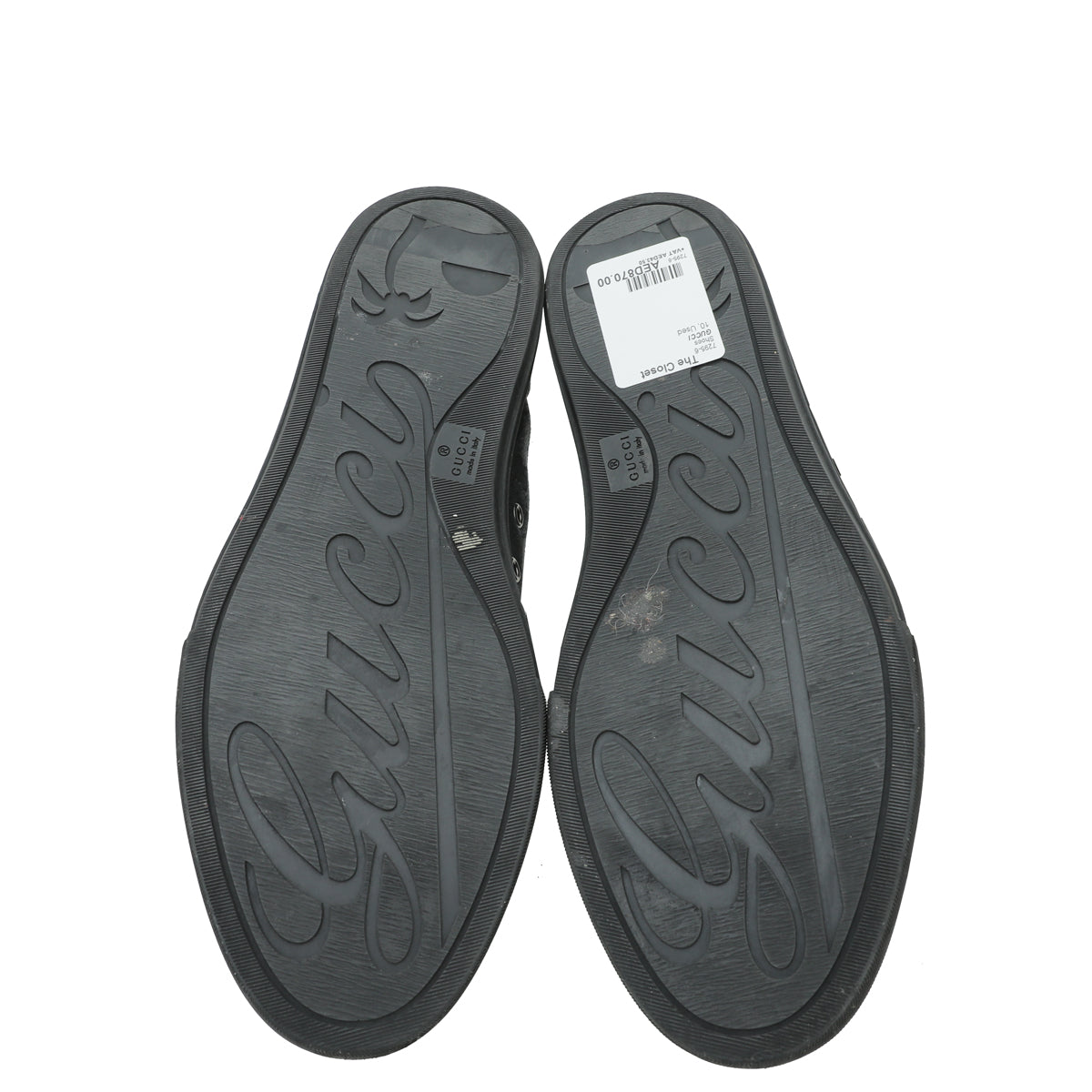 Gucci Black GG Low Top Sneakers 10