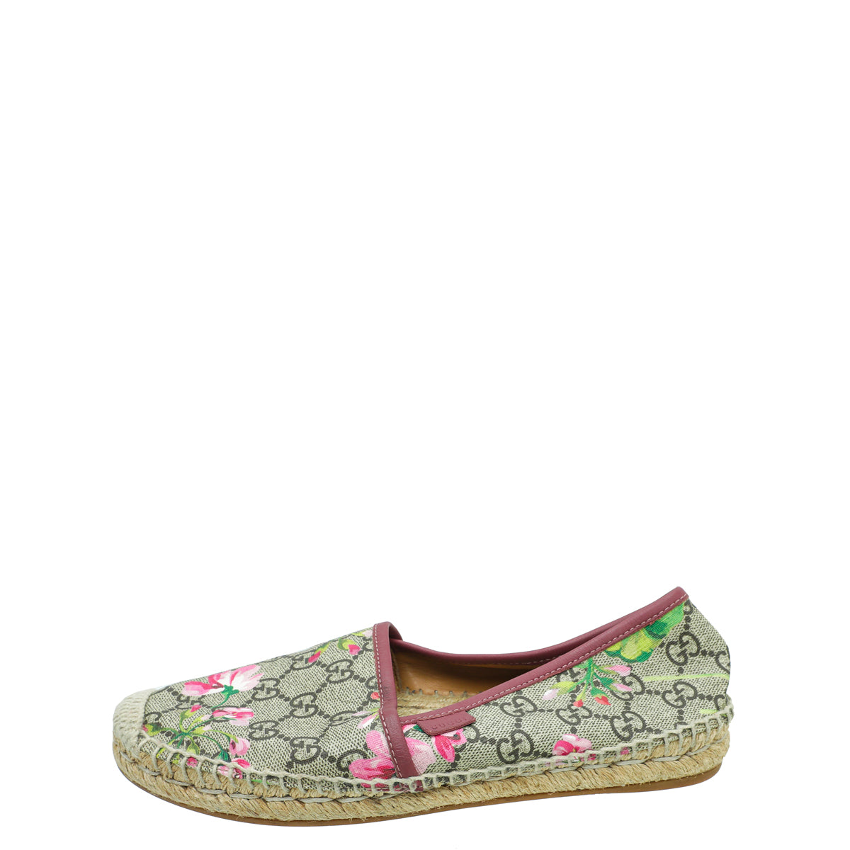 Gucci Ebony Multicolor GG Supreme Blooms Print Espadrille 37