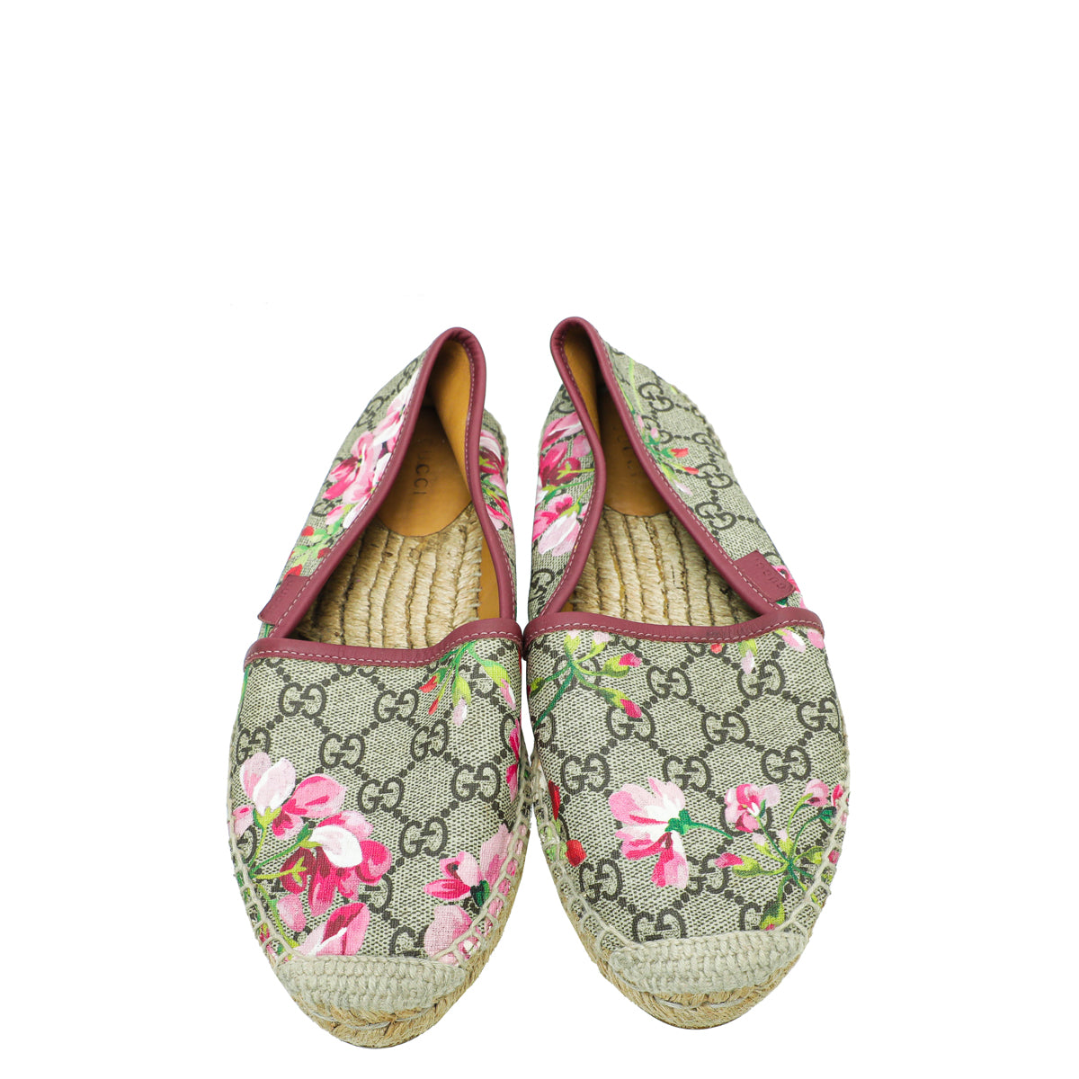 Gucci Ebony Multicolor GG Supreme Blooms Print Espadrille 37