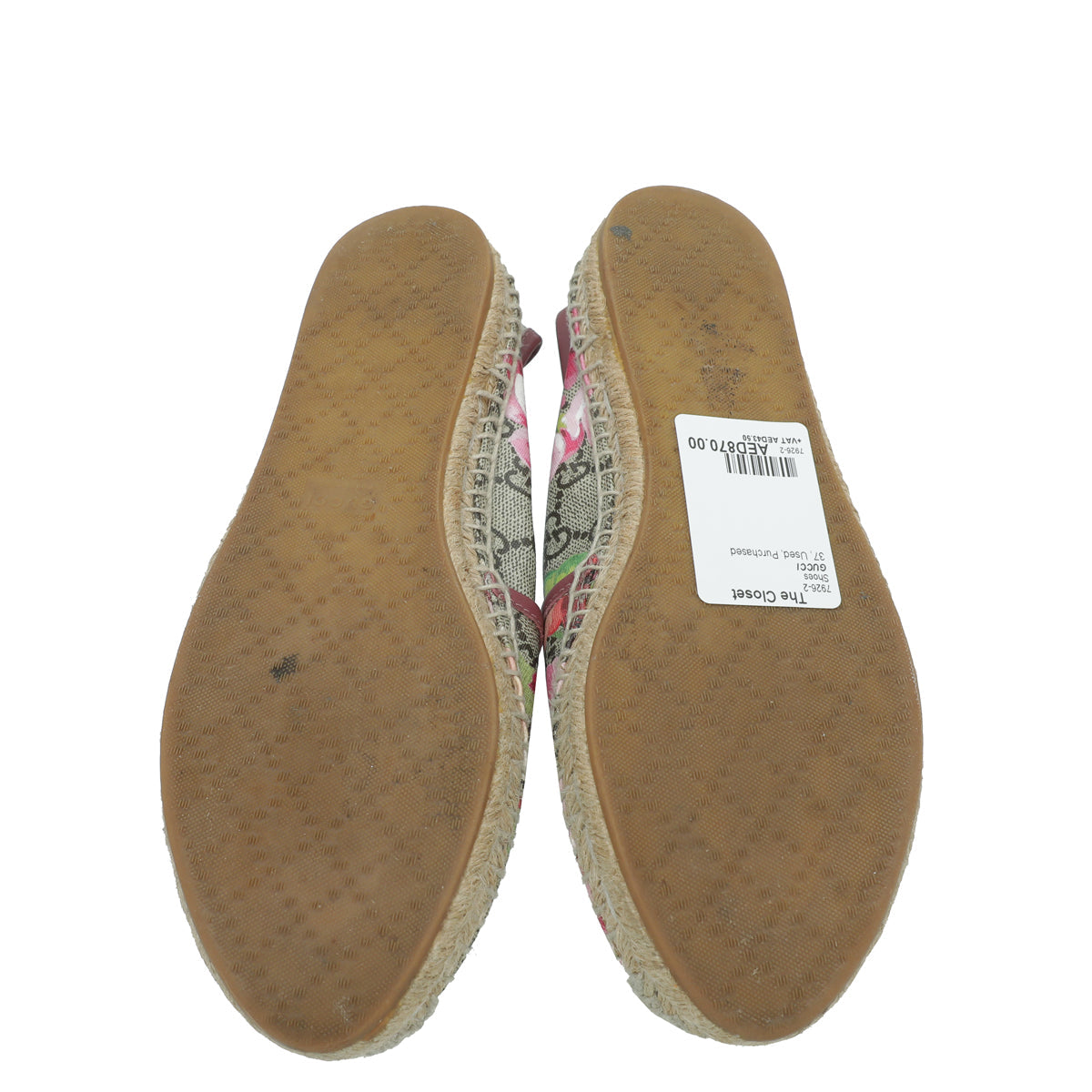 Gucci Ebony Multicolor GG Supreme Blooms Print Espadrille 37