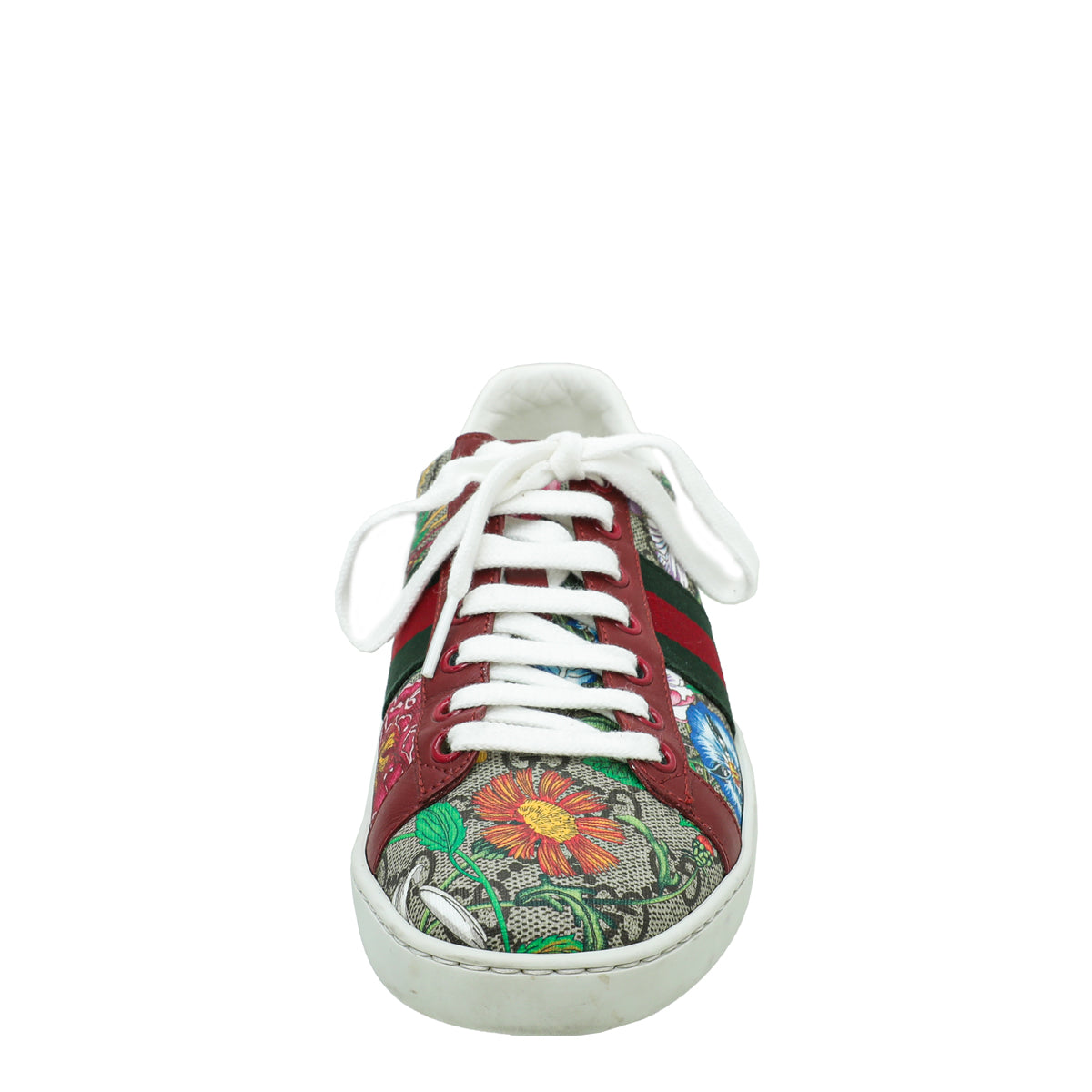 Gucci Ebony Multicolor GG Supreme Floral Print Ace Sneaker 36.5