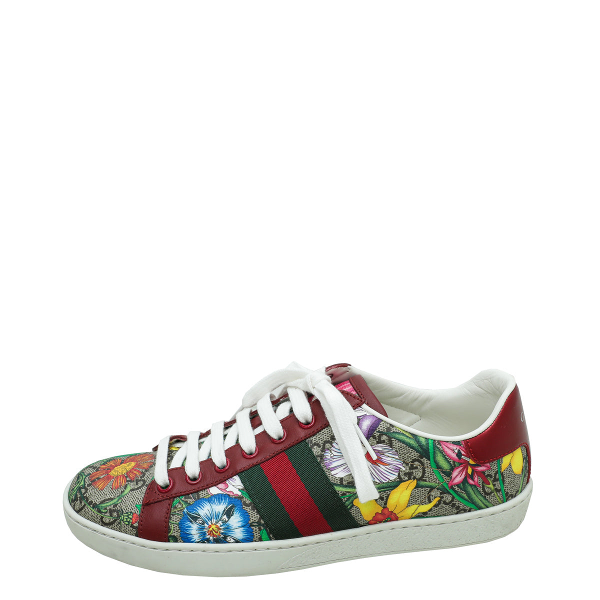 Gucci Ebony Multicolor GG Supreme Floral Print Ace Sneaker 36.5