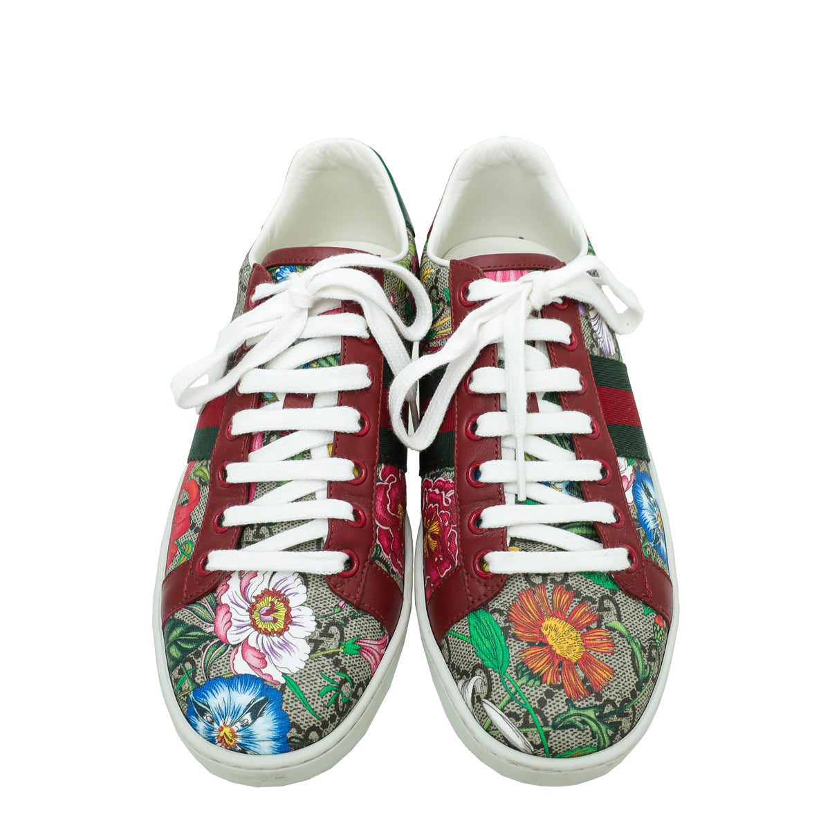 Gucci Ebony Multicolor GG Supreme Floral Print Ace Sneaker 36.5