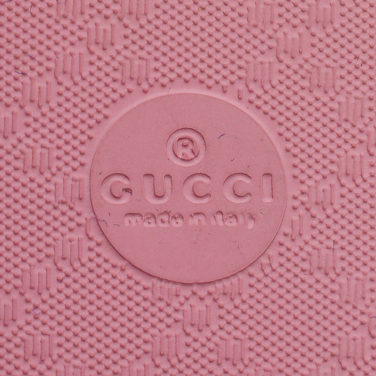 Gucci Pink GG Slide Rubber Sandal 38