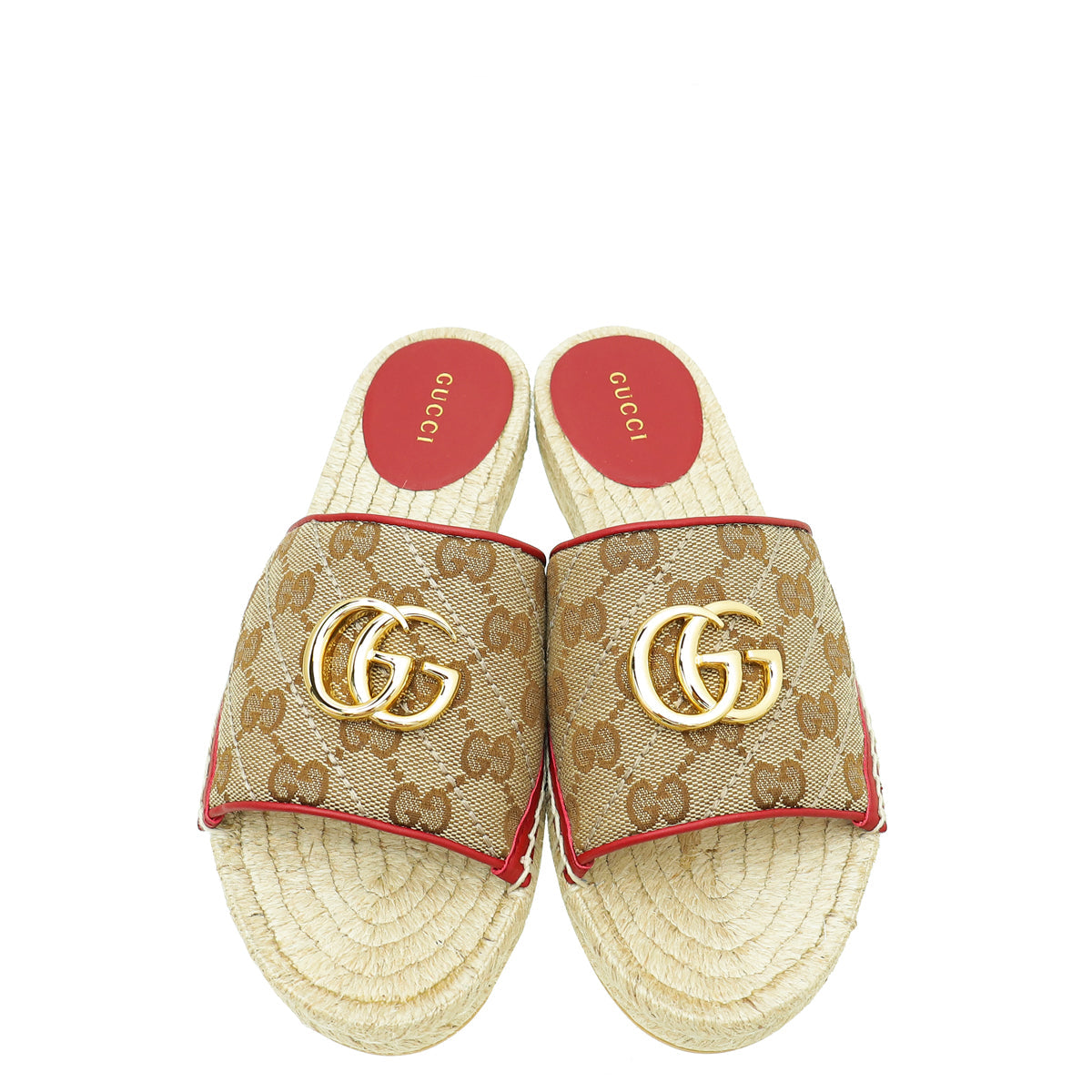 Gucci Bicolor GG Marmont Espadrille Sandal 36