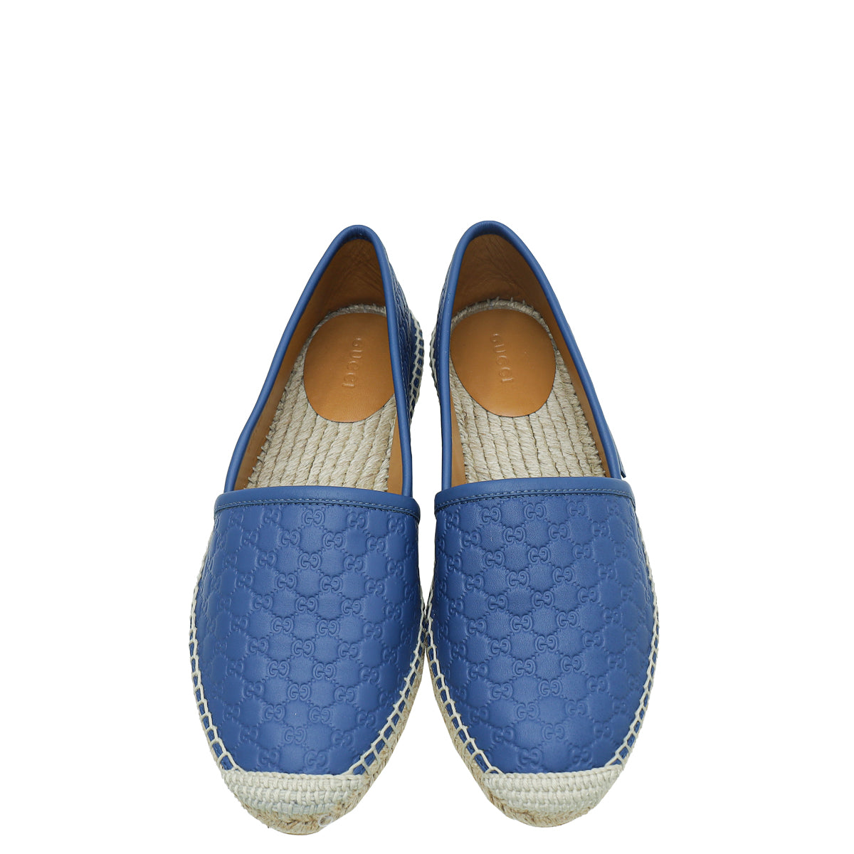 Gucci Blue Microguccissima Flat Espadrille 37.5