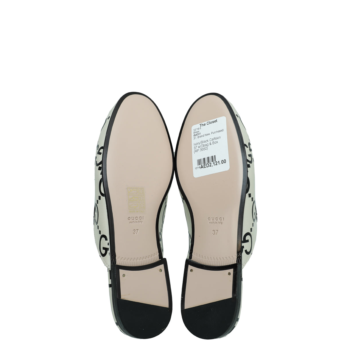 Gucci Bicolor Jumbo GG Princetown Slippers 37