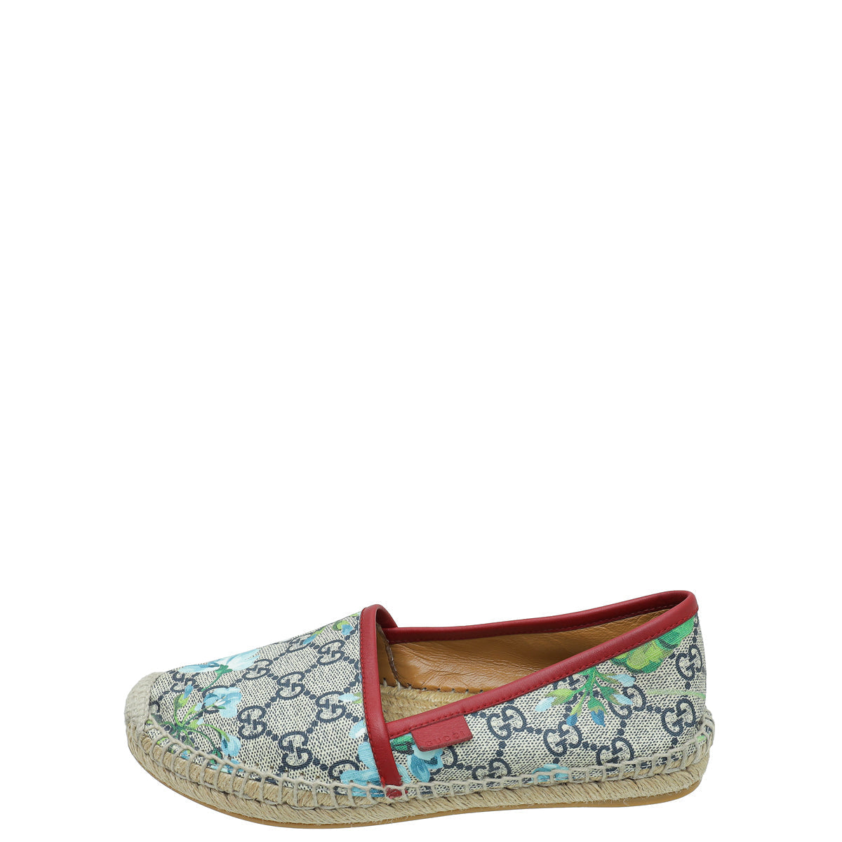 Gucci Bicolor GG Blooms Print Flat Espadrille 35