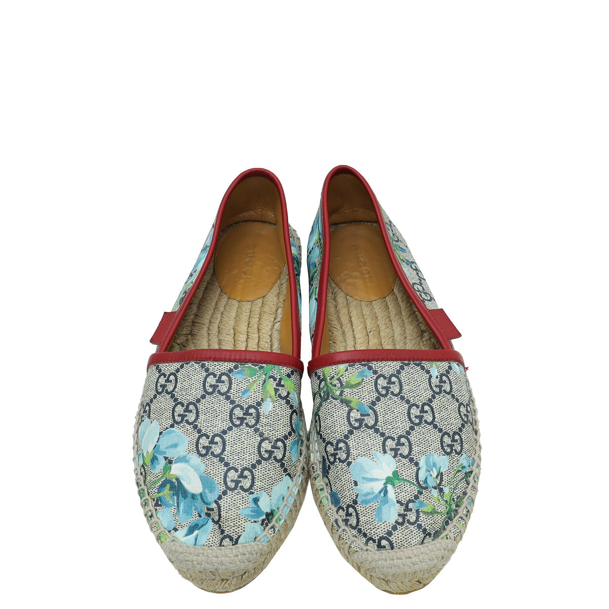 Gucci Bicolor GG Blooms Print Flat Espadrille 35