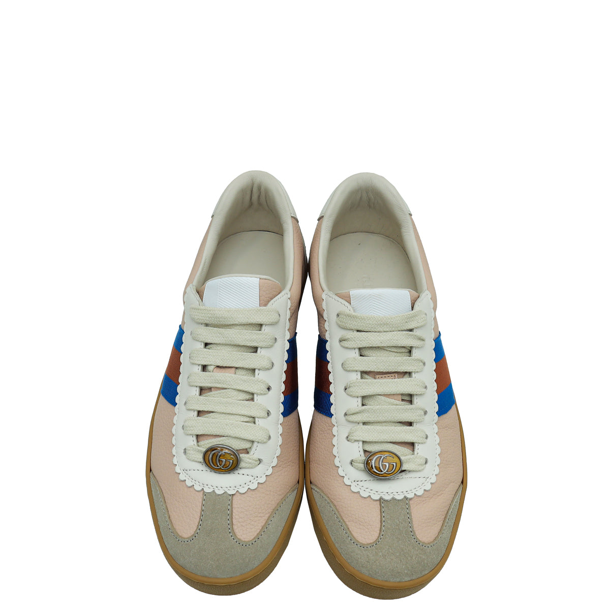 Gucci Light Pink Multicolor G74 Web Low Top Sneaker 36.5