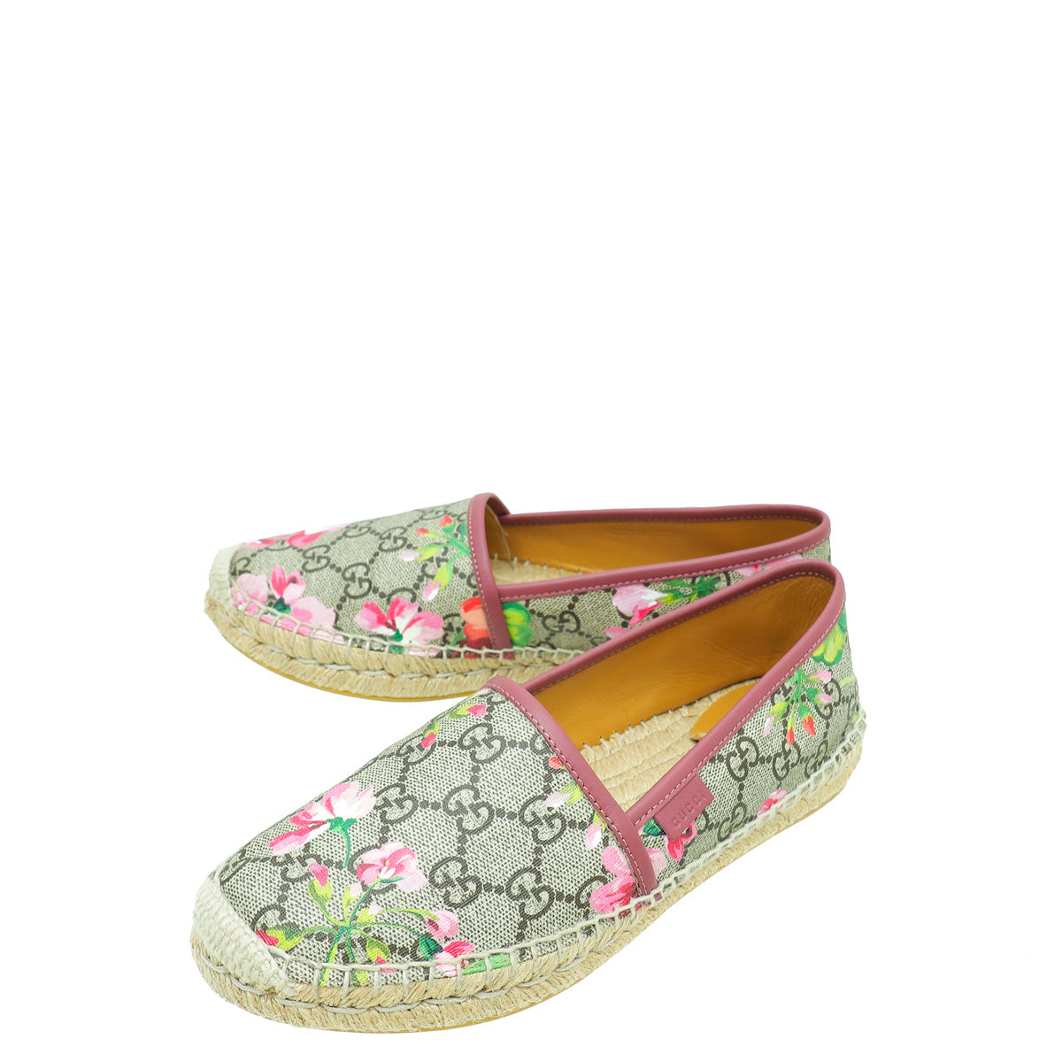 Gucci Bicolor GG Supreme Blooms Print Espadrille 37.5