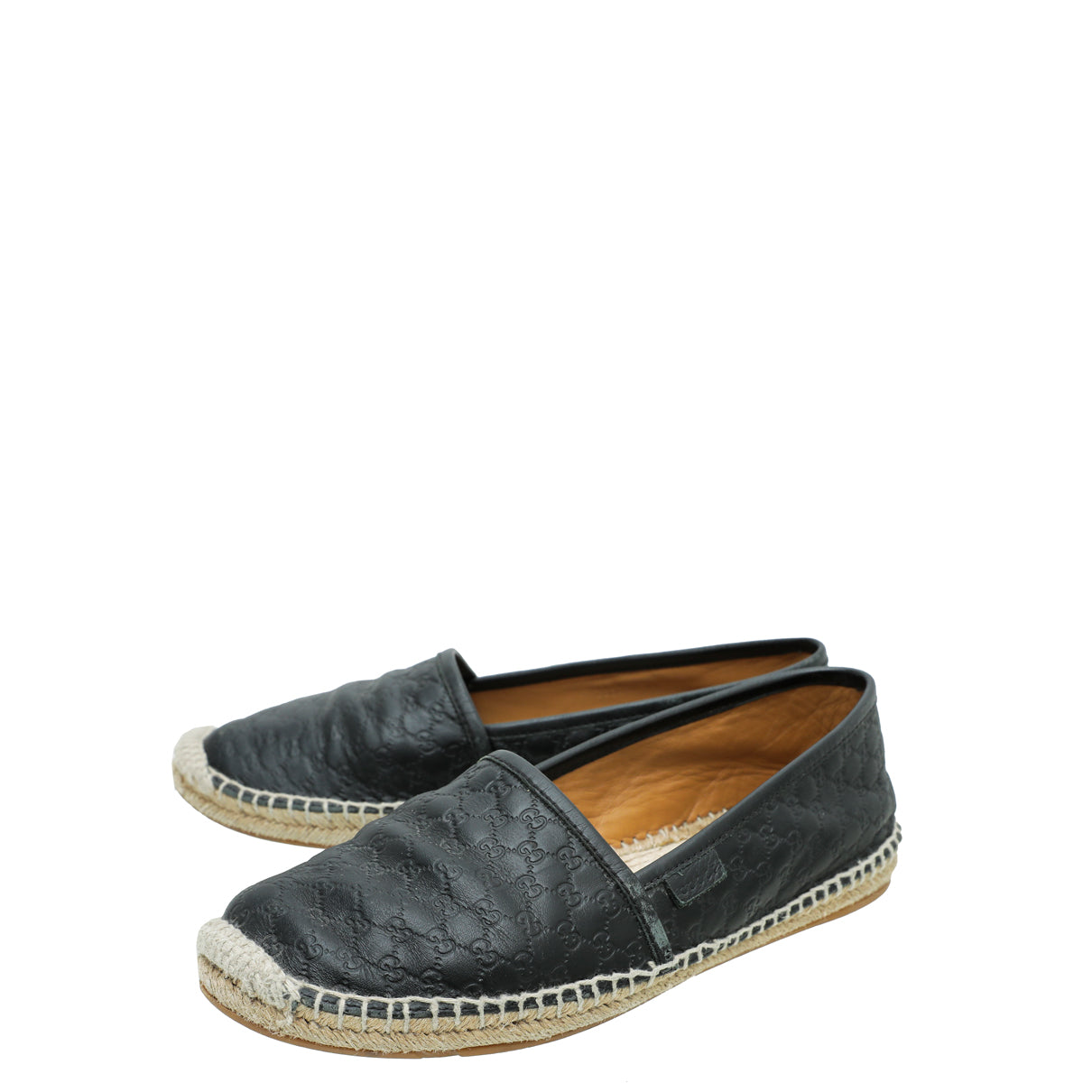 Gucci Black Microguccissima Espadrille 37