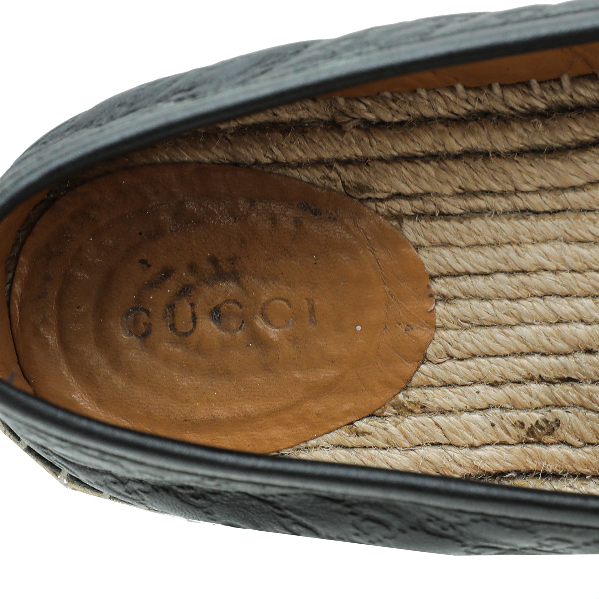 Gucci Black Microguccissima Espadrille 37