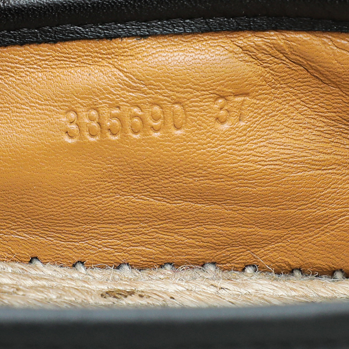 Gucci Black Microguccissima Espadrille 37