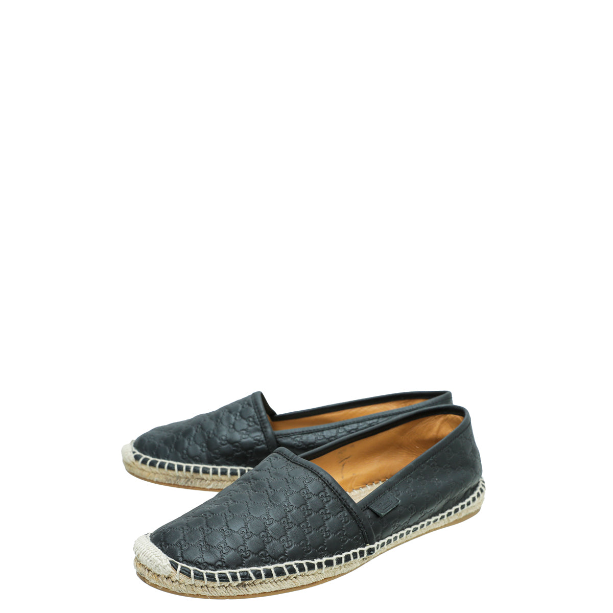 Gucci Black GG Microguccissima Espadrille 39.5