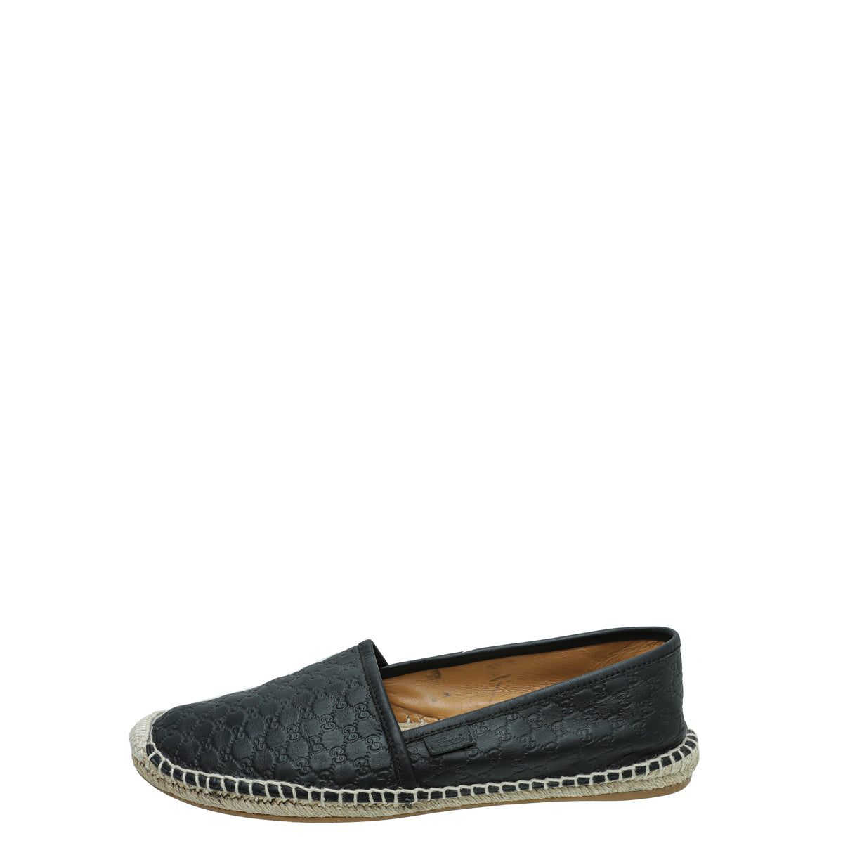 Gucci Black GG Microguccissima Espadrille 39.5