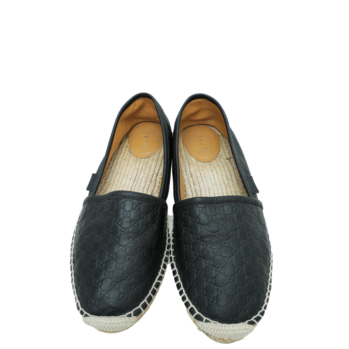 Gucci Black GG Microguccissima Espadrille 39.5
