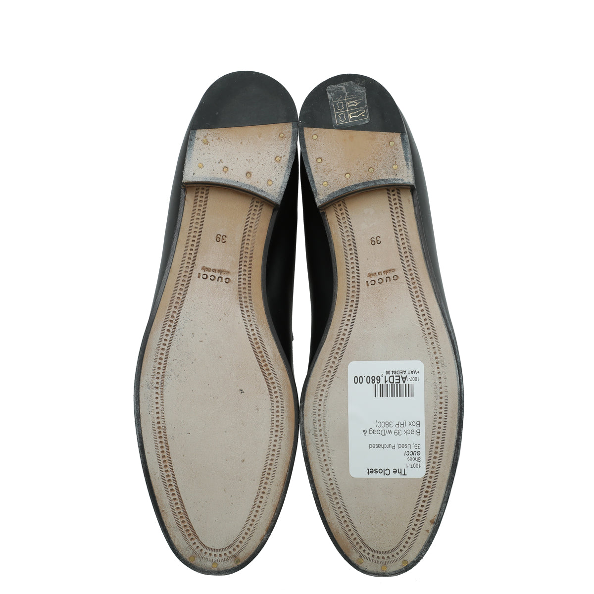 Gucci Black Jordaan Horsebit Loafer 39