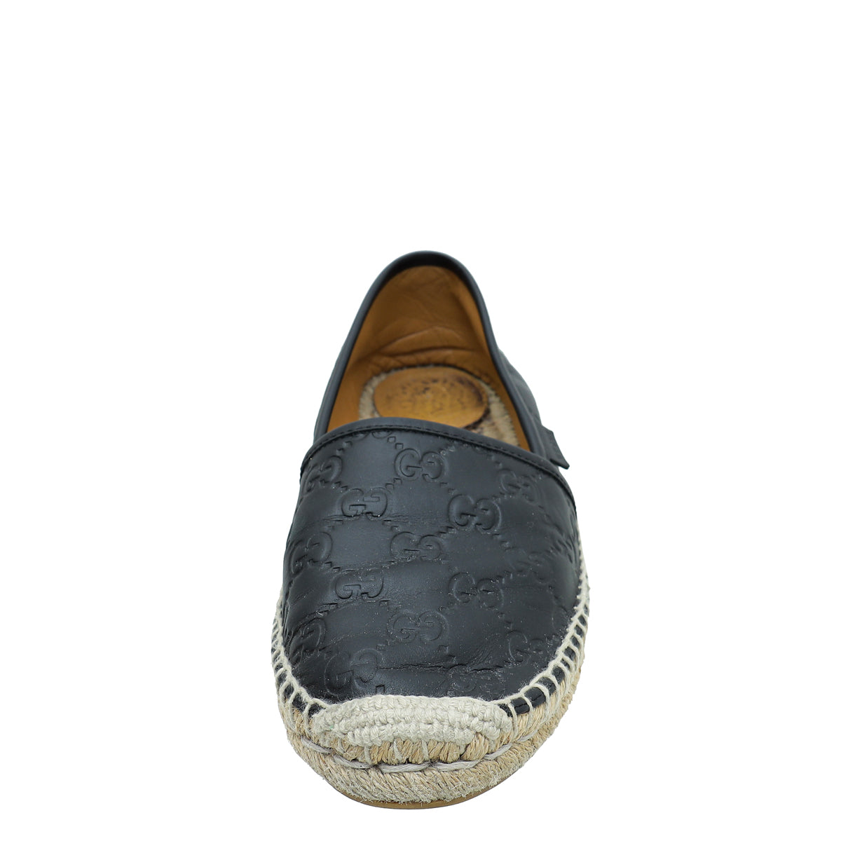 Gucci Black Guccissima Espadrille Flats 39