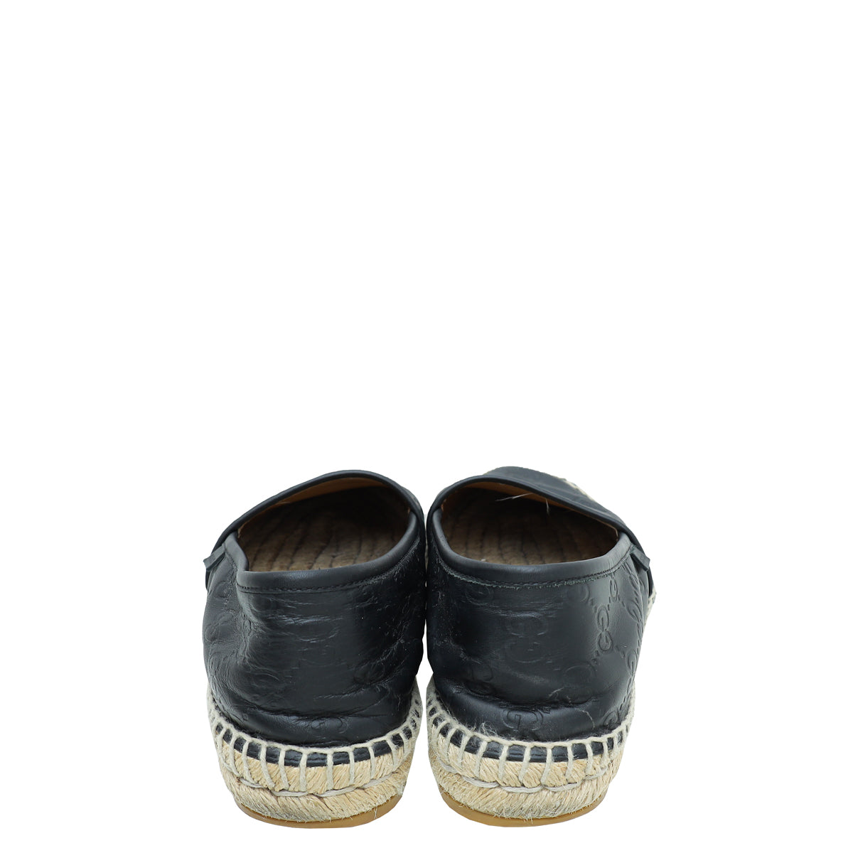 Gucci Black Guccissima Espadrille Flats 39