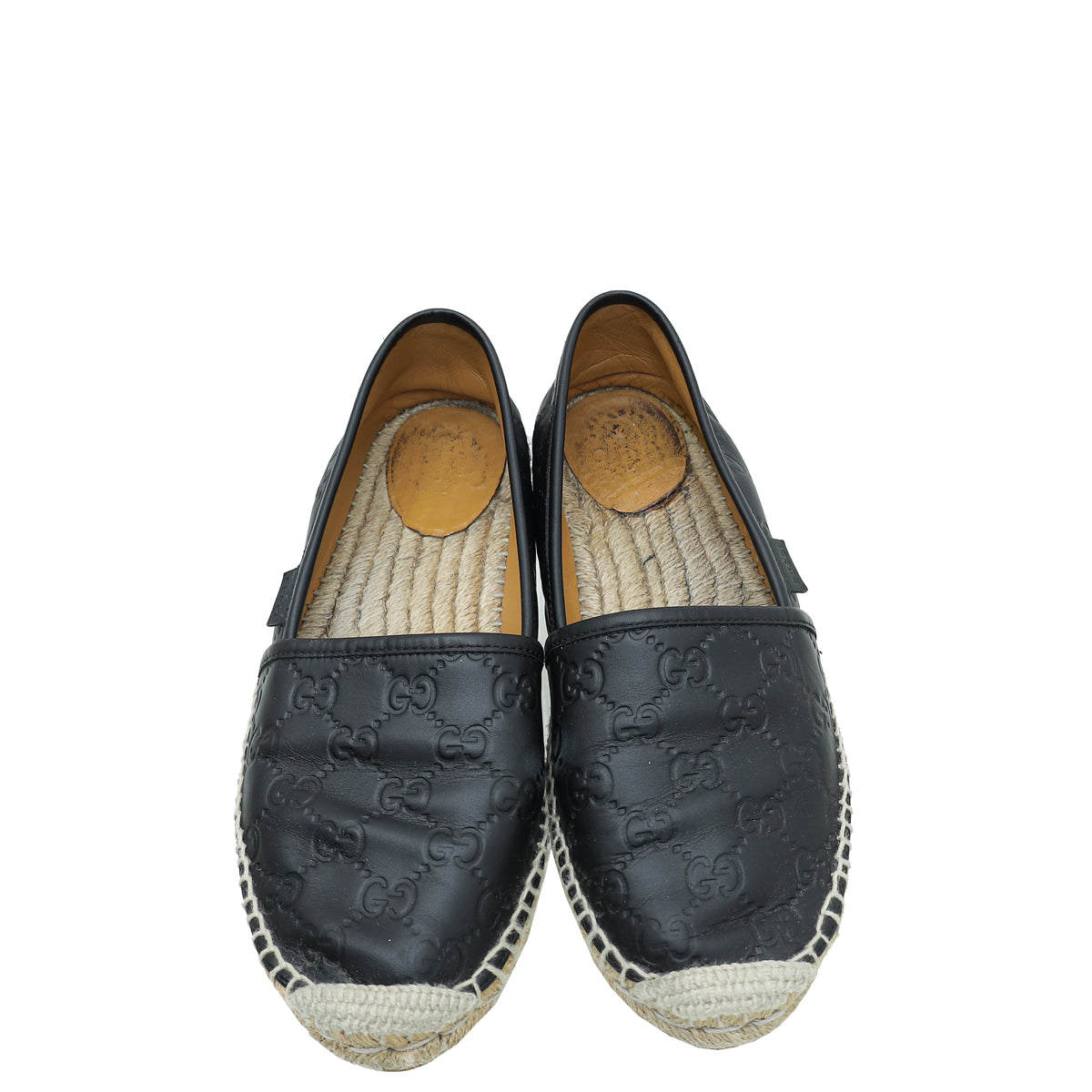 Gucci Black Guccissima Espadrille Flats 39