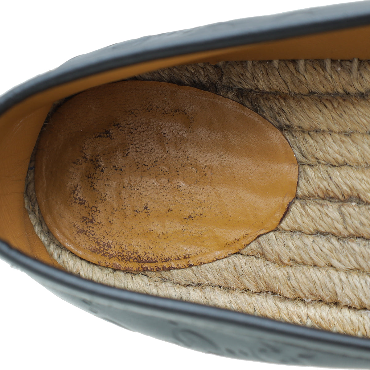 Gucci Black Guccissima Espadrille Flats 39
