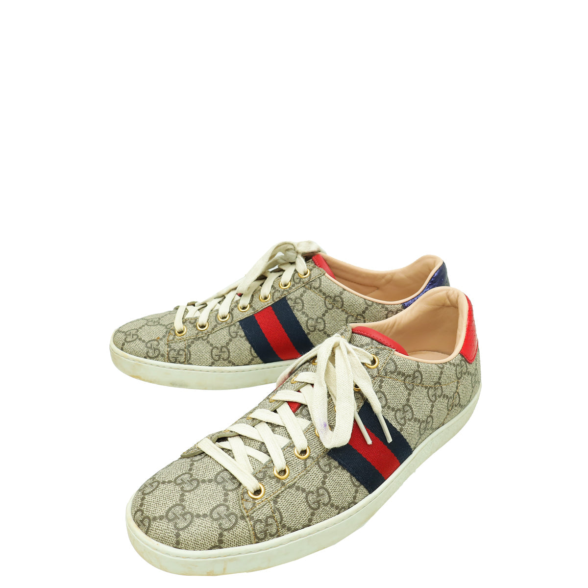 Gucci Multicolor GG Supreme Web Ace Sneakers 39