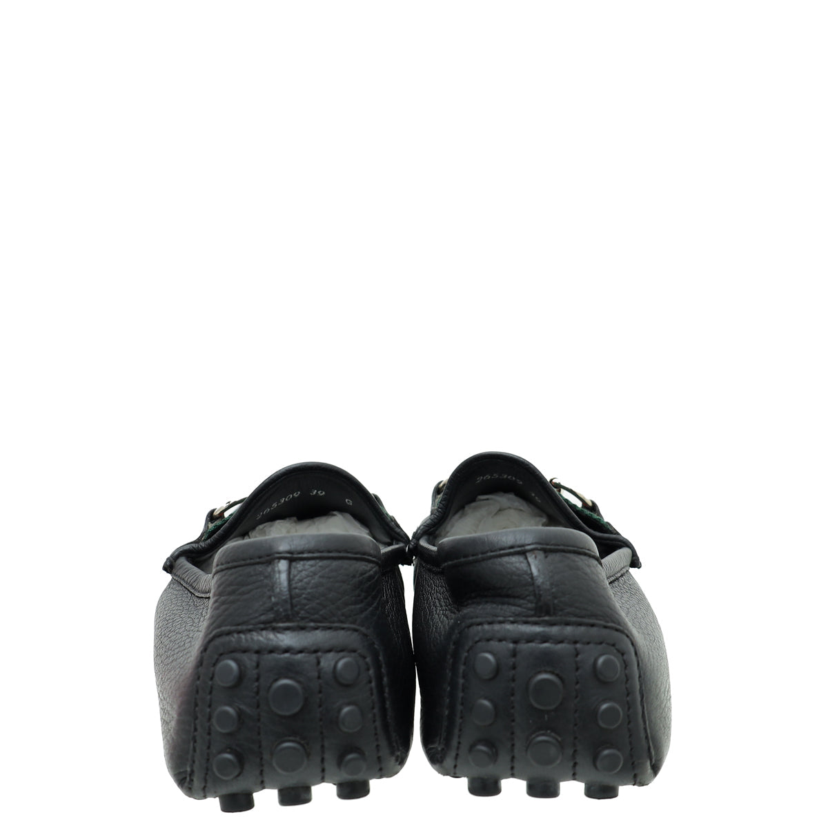 Gucci Black Web Horsebit Loafers 39