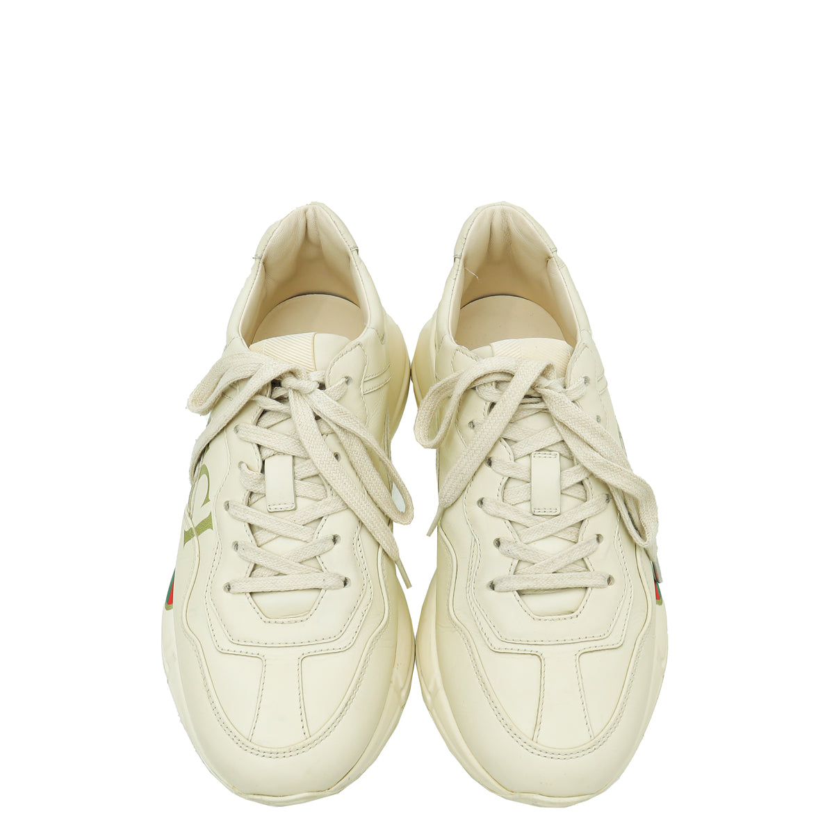 Gucci Ivory Logo Rhyton Sneakers 39