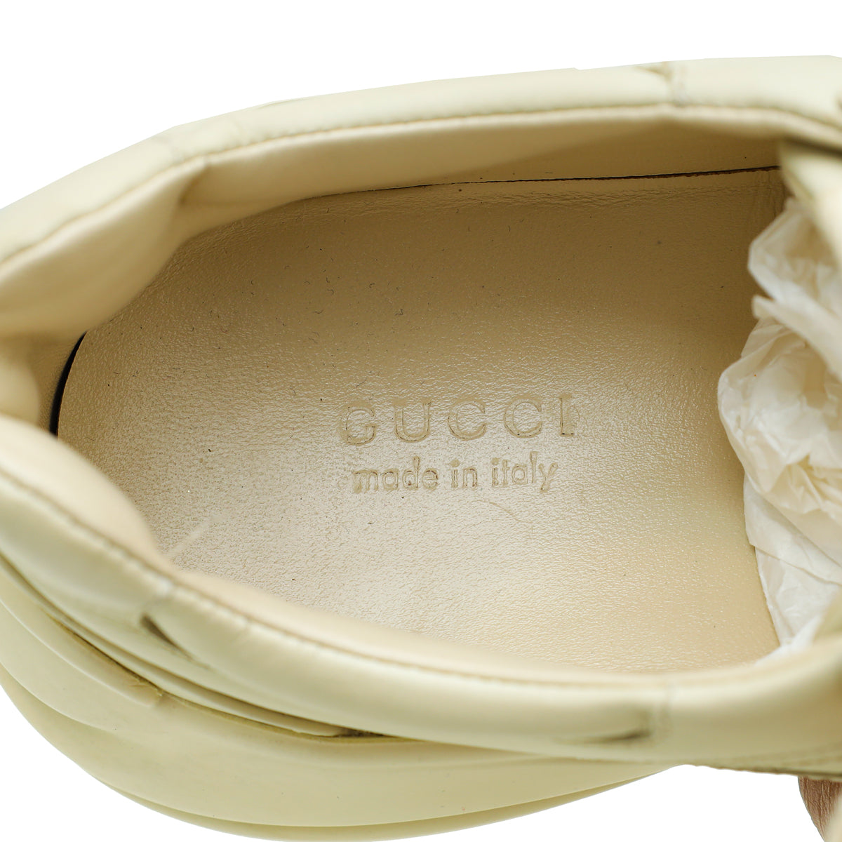 Gucci Ivory Logo Rhyton Sneakers 39