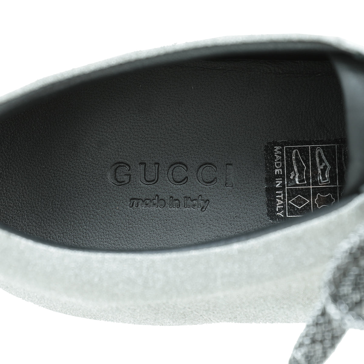 Gucci Silver Glitter Fabric Studded Web Sneaker 39
