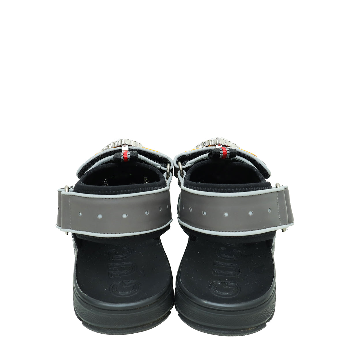 Gucci Multicolor Mesh Fabric Tinsel Sport Sandals 40