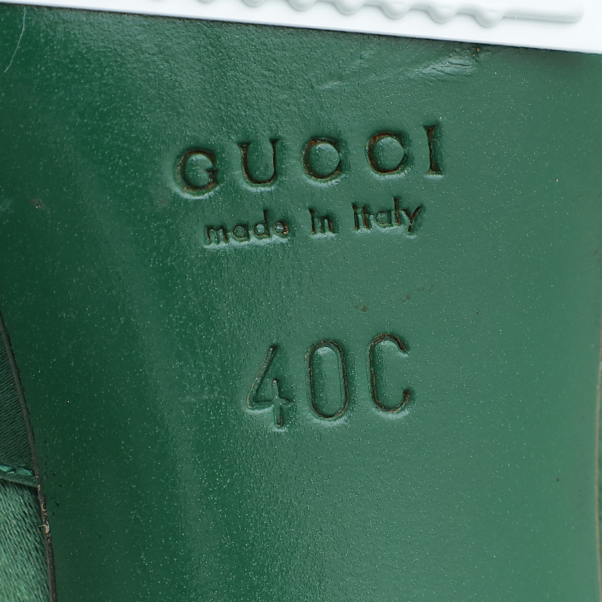 Gucci Green Satin Horsebit Crystal D'Orsay Pumps 40