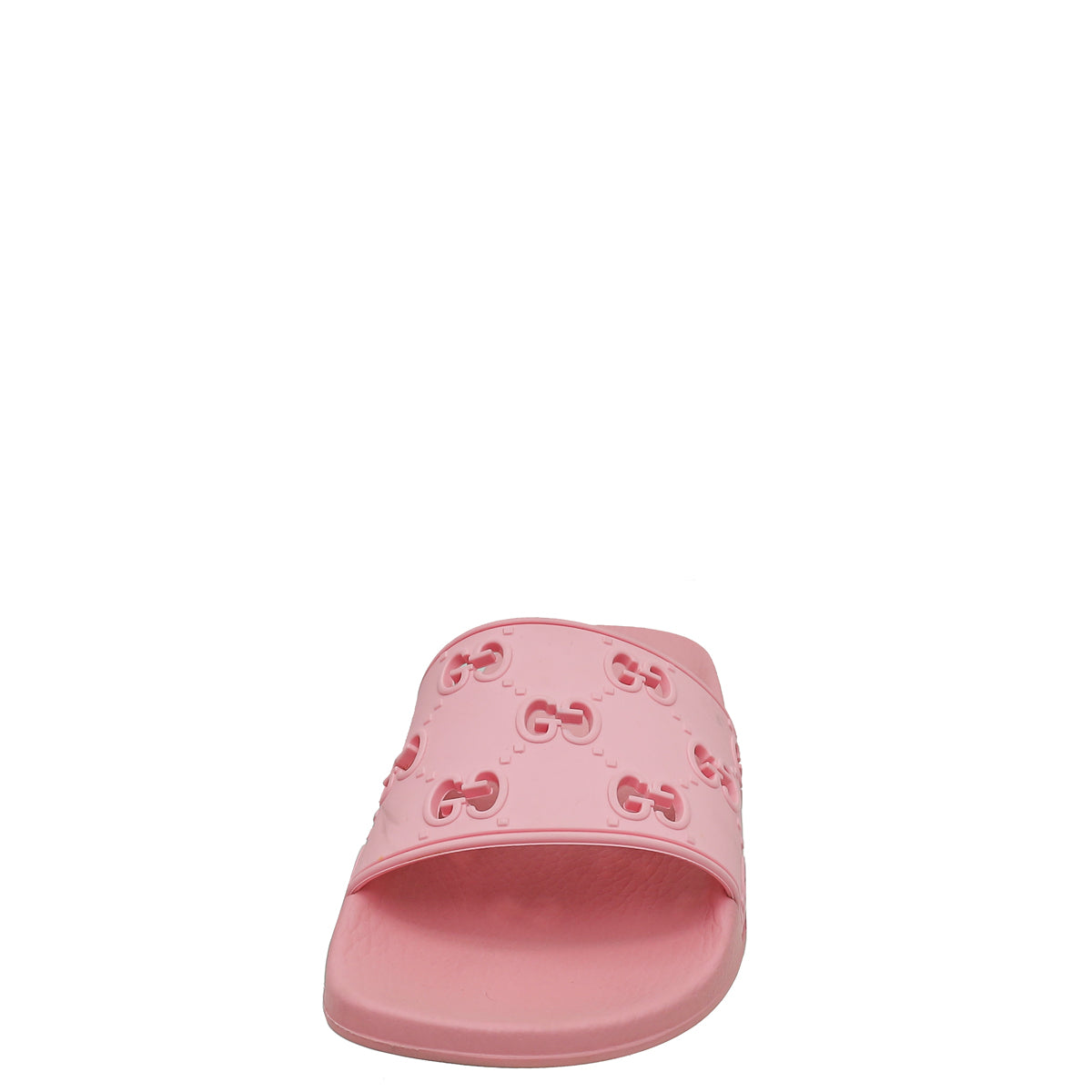 Gucci Pink Rubber Slide Sandals 41