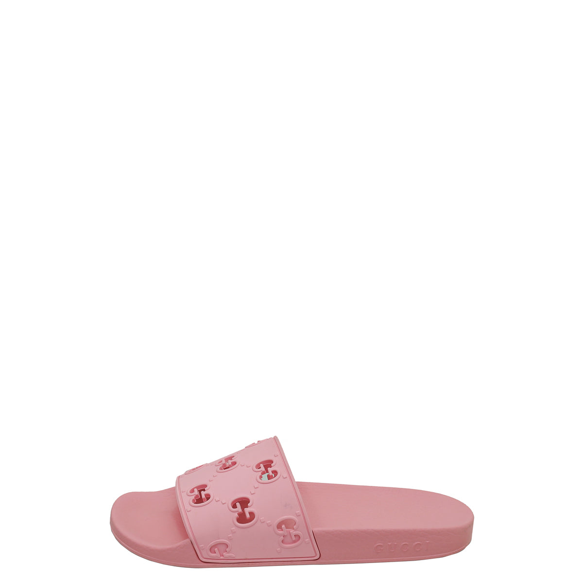 Gucci Pink Rubber Slide Sandals 41