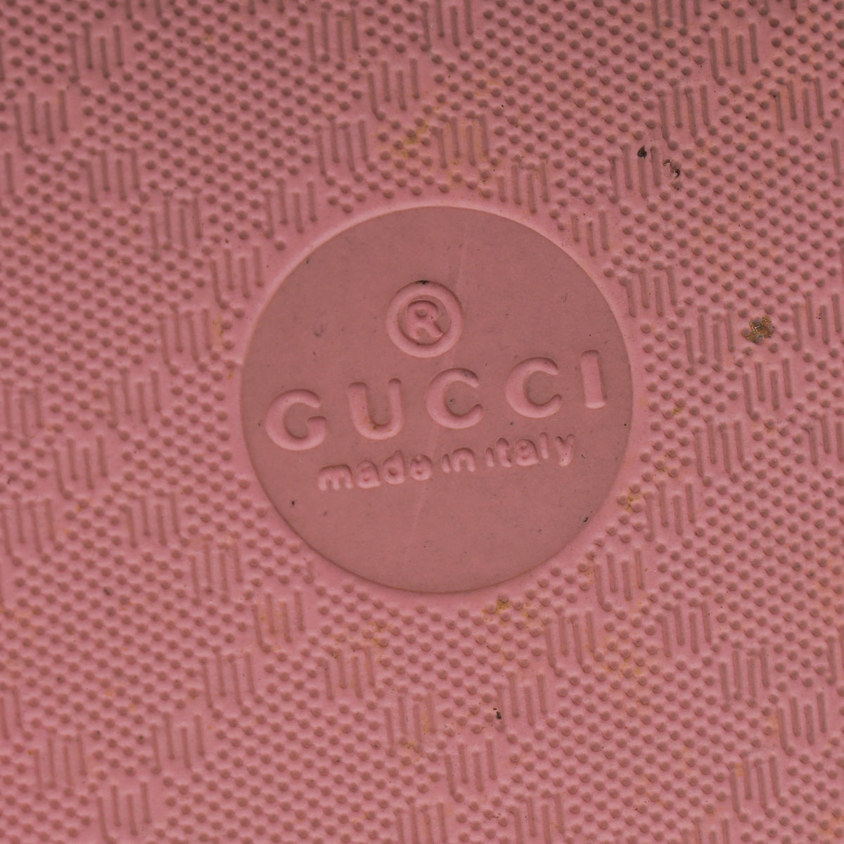 Gucci Pink Rubber Slide Sandals 41