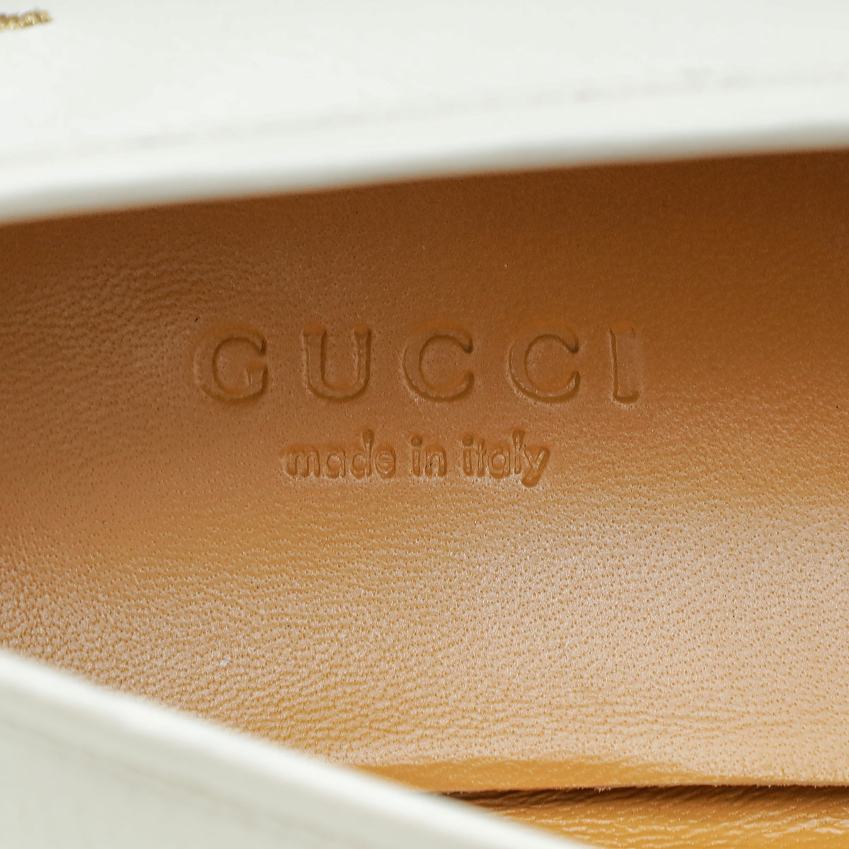 Gucci Mystic White Bee Star Embroidered Jordaan Horsebit Loafer 36.5