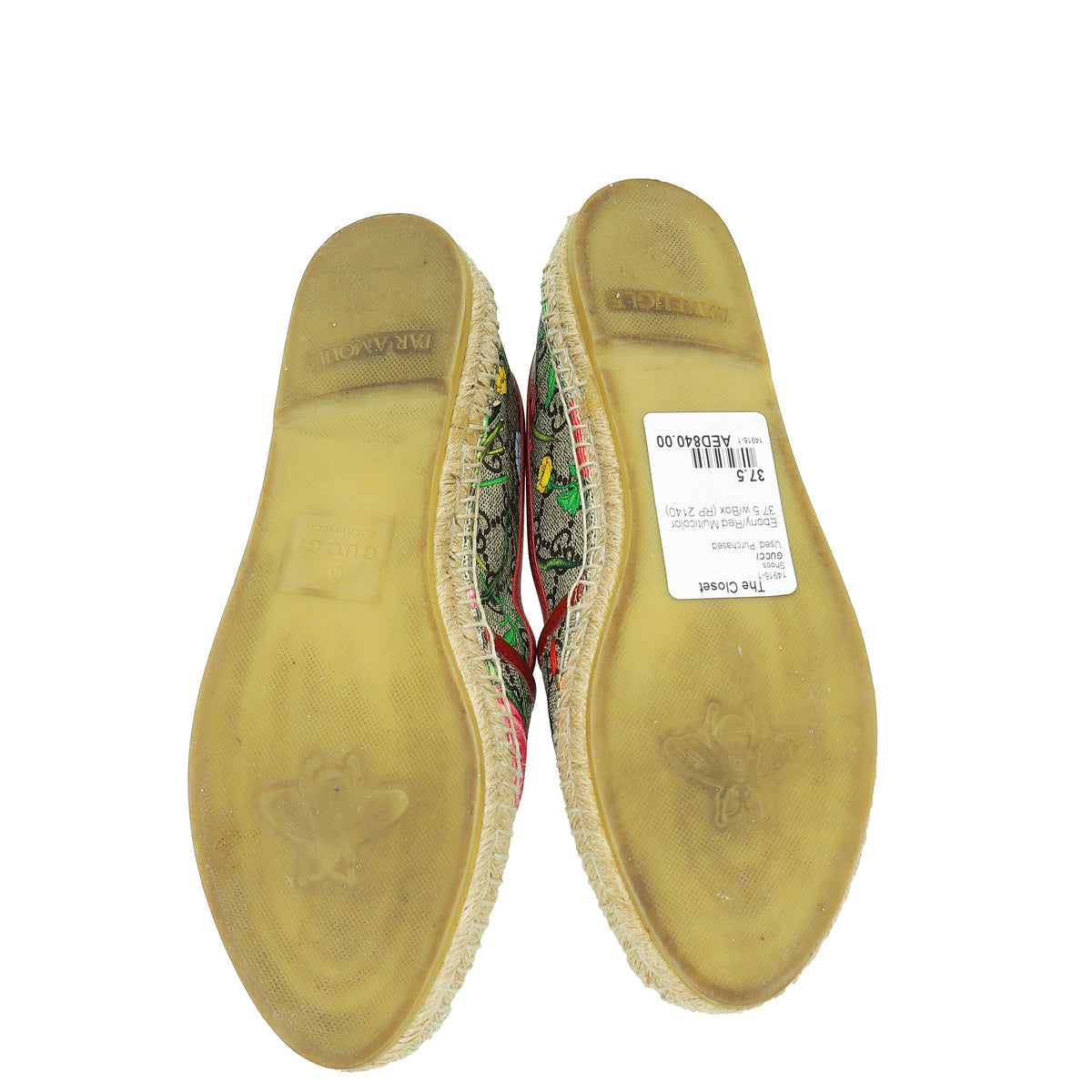Gucci Multicolor Flora Espadrille Bag 37.5