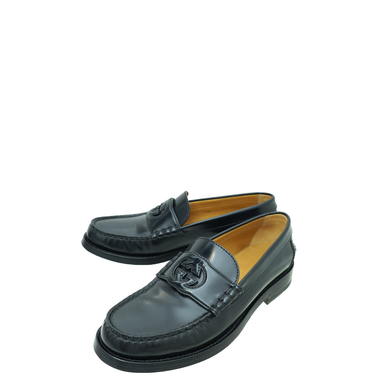 Gucci Black Interlocking G Loafer 37.5