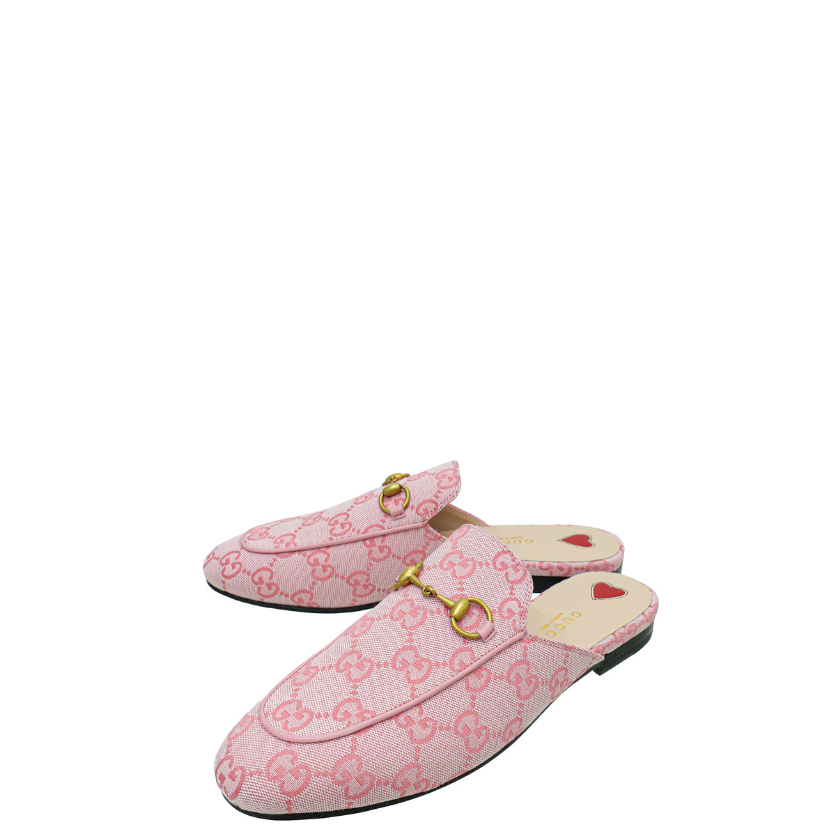 Gucci Pink GG Princetown Mules 37.5