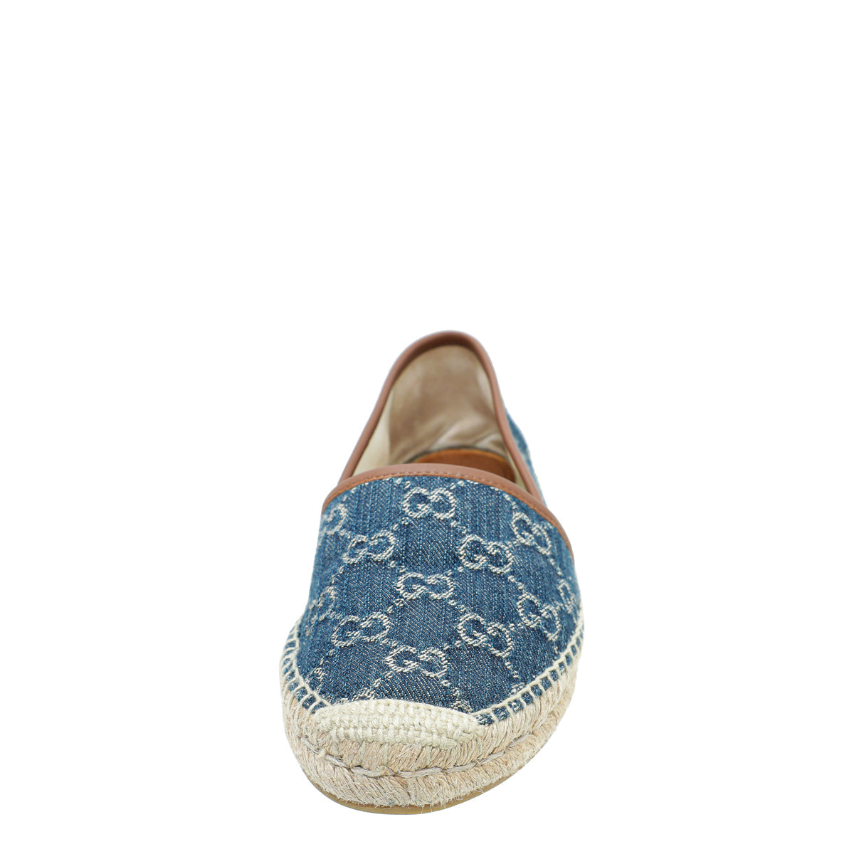 Gucci Navy Blue GG Denim Espadrille 37