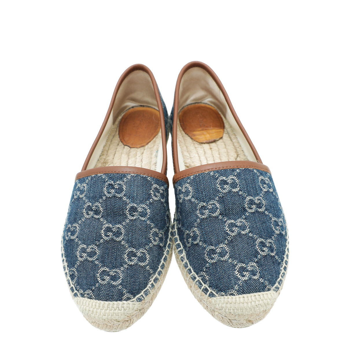 Gucci Navy Blue GG Denim Espadrille 37