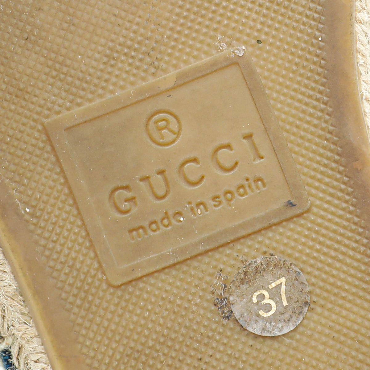 Gucci Navy Blue GG Denim Espadrille 37