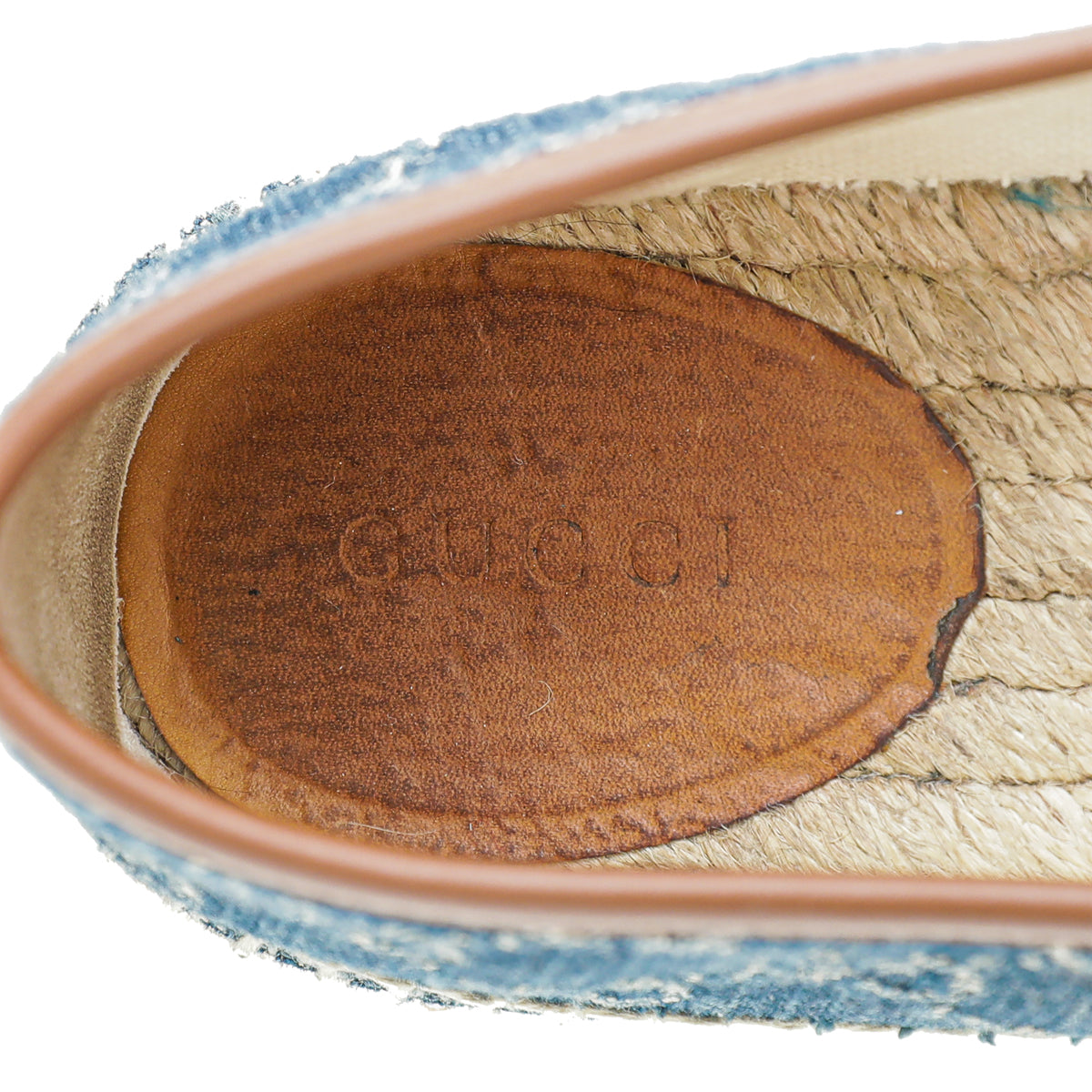 Gucci Navy Blue GG Denim Espadrille 37