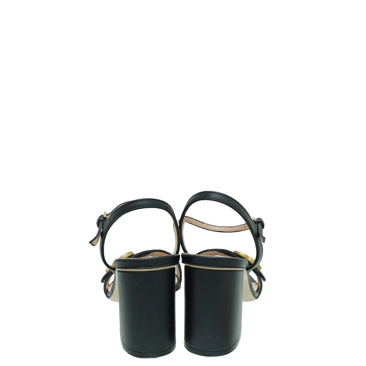 Gucci Black GG Marmont Mid-Heel Sandal 39