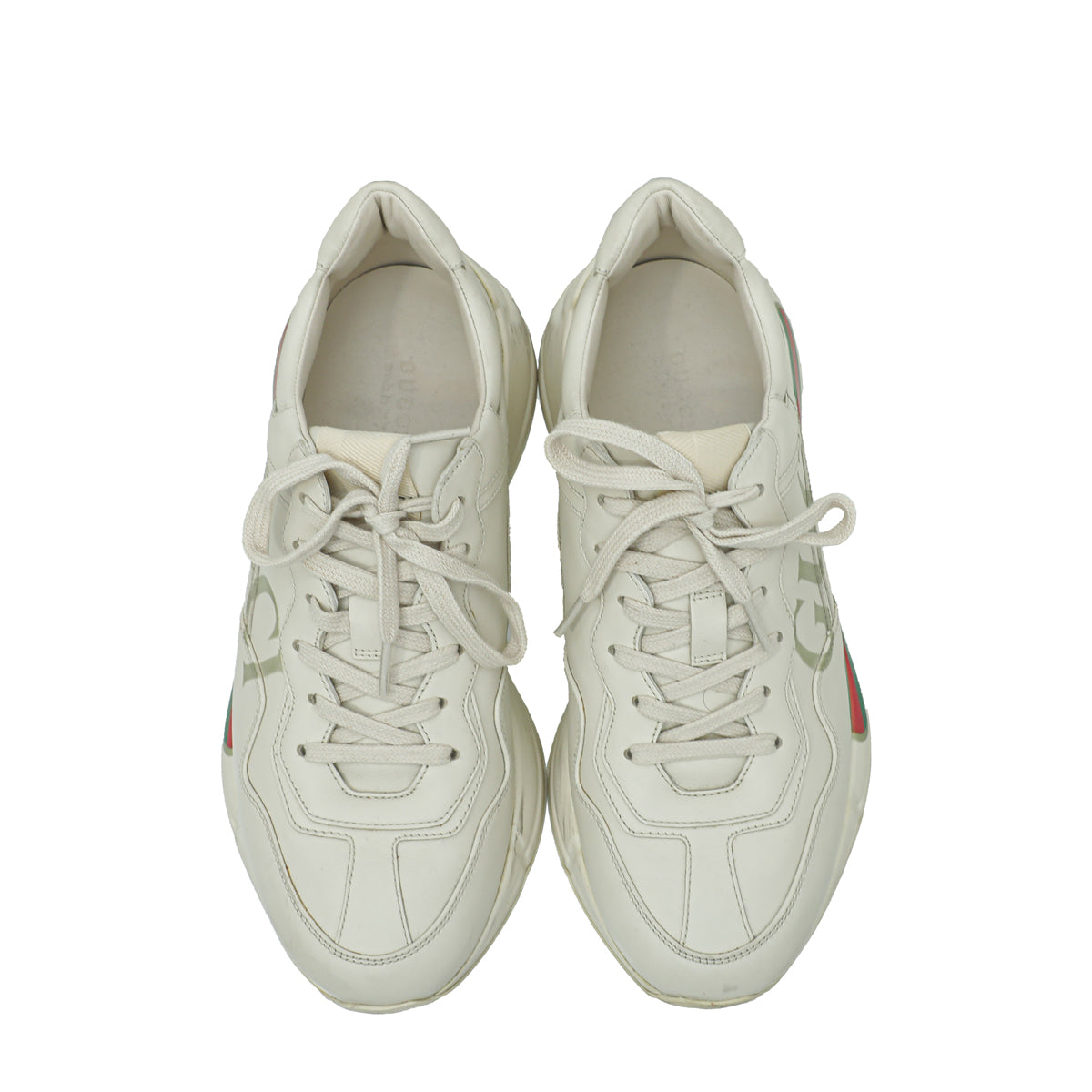 Gucci Ivory Men's Rhyton Gucci Logo Sneaker 40