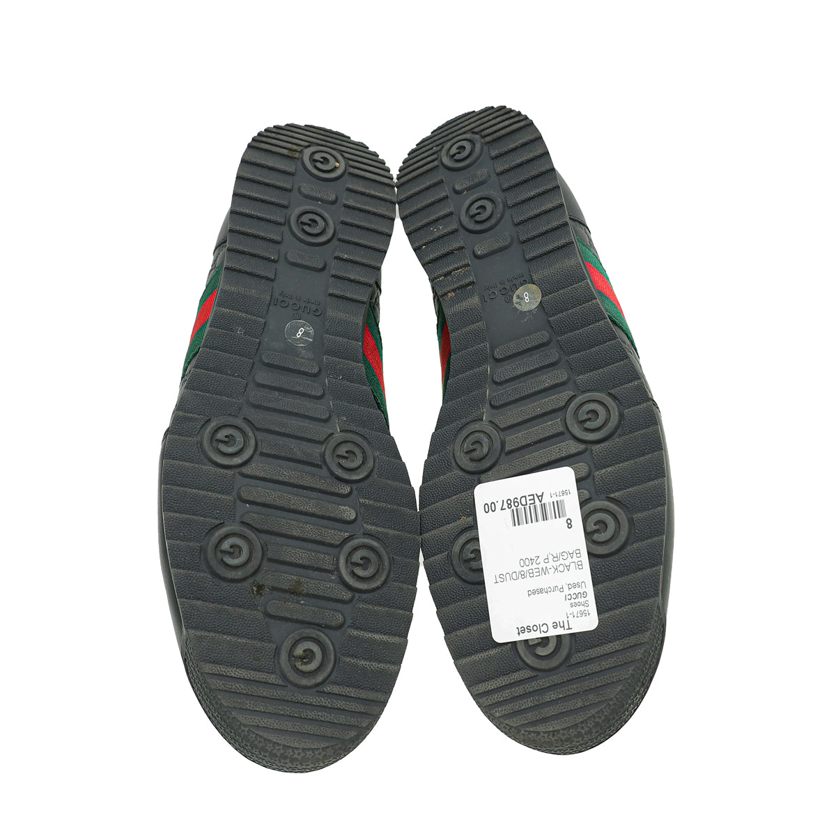Gucci Black GG Microguccissima Web Sneaker 8